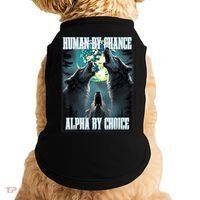 Human By Chance Alpha By Choice Funny Alpha Wolf Meme Doggie Tank thumb 0