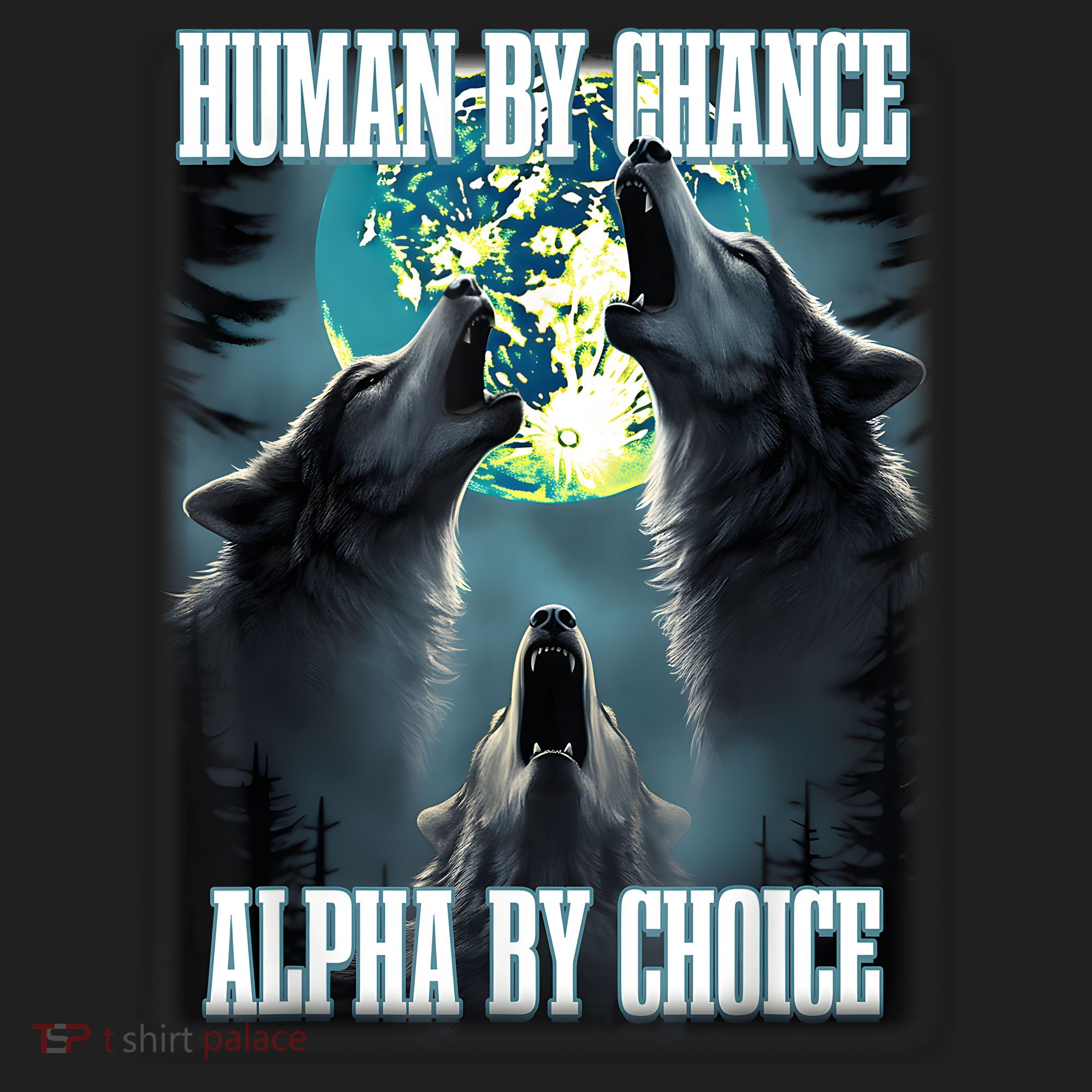 Human By Chance Alpha By Choice Funny Alpha Wolf Meme Beanie