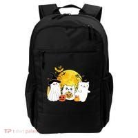 Halloween Black Cats In Ghost Costume Cute Backpack thumb 0