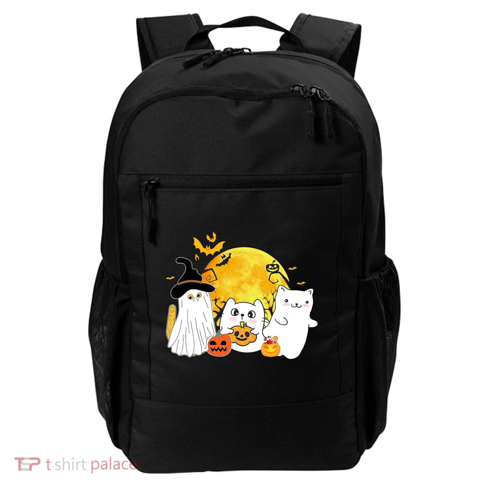 Halloween Black Cats In Ghost Costume Cute Backpack