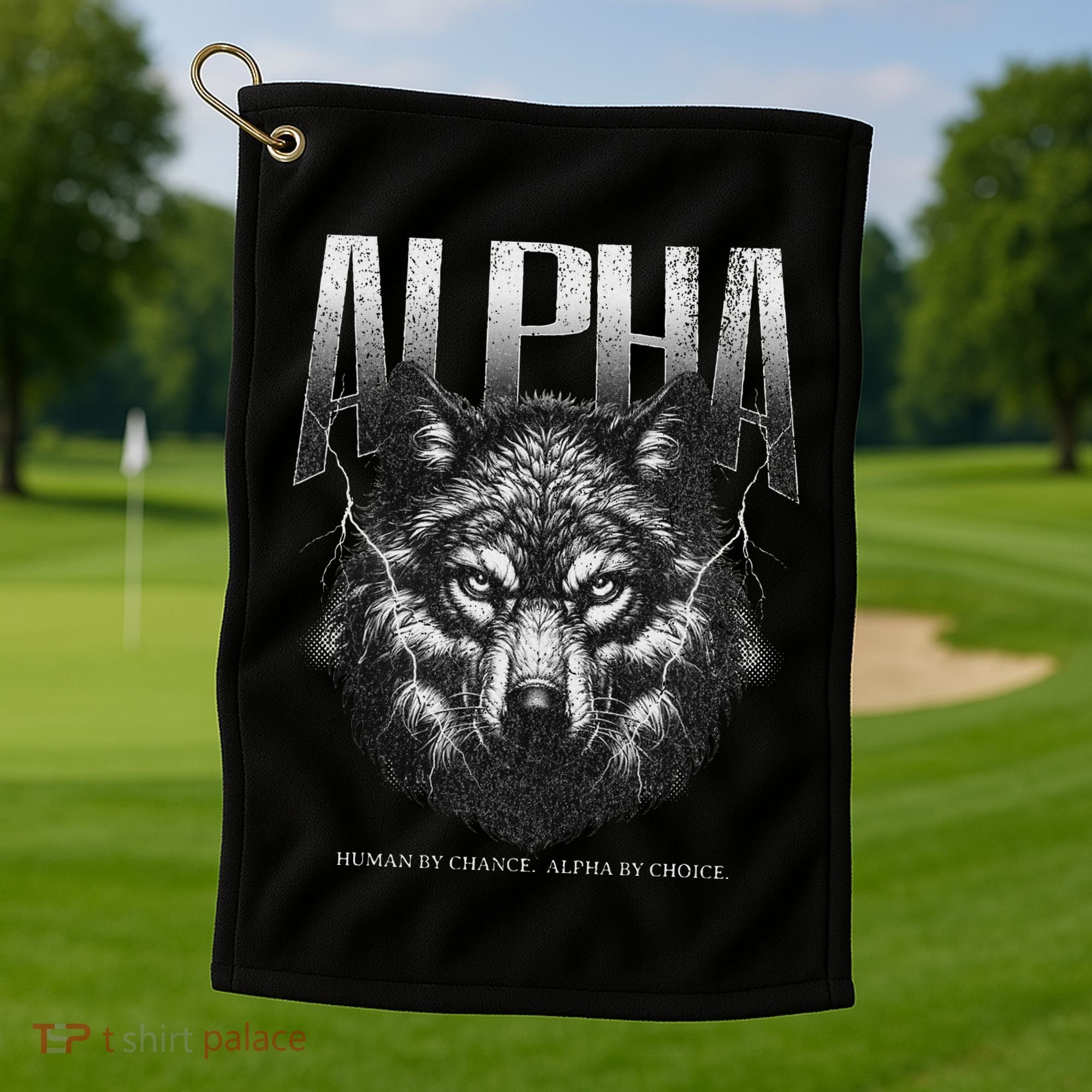 Human By Chance Alpha By Choice Golf Towel