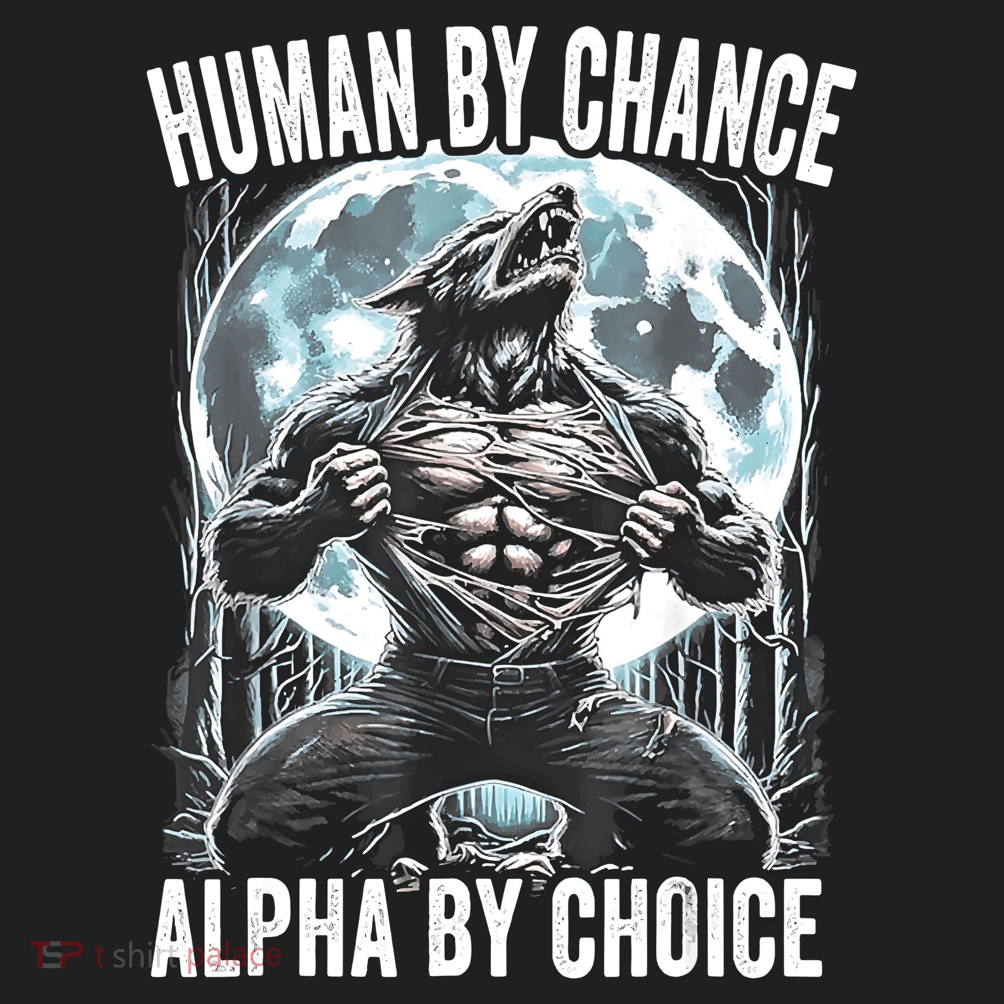 Human By Chance Alpha By Choice Funny Wolf Beanie
