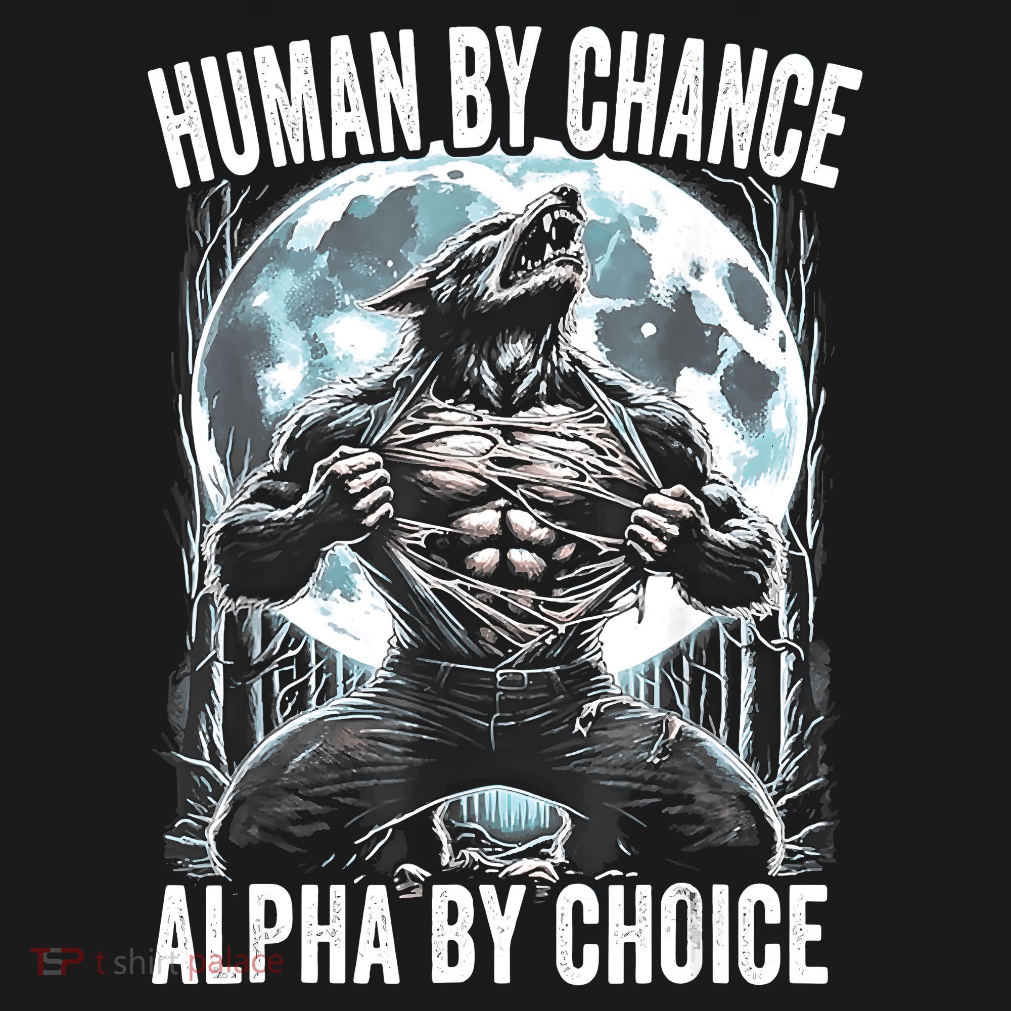 Human By Chance Alpha By Choice Funny Wolf Ornament