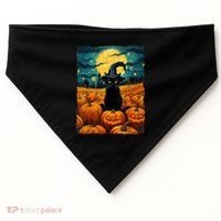 Halloween Black Cat Van Gogh Witch Kawaii Pumpkin USA-Made Doggie Bandana thumb 0