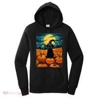 Halloween Black Cat Van Gogh Witch Kawaii Pumpkin Women's Hoodie thumb 0