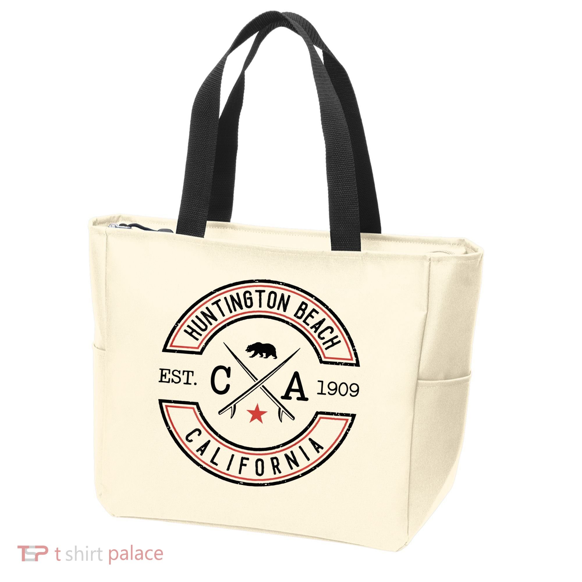 Huntington Beach California Ca Retro Surfer Tote Bag