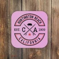 Huntington Beach California Ca Retro Surfer Coaster thumb 0