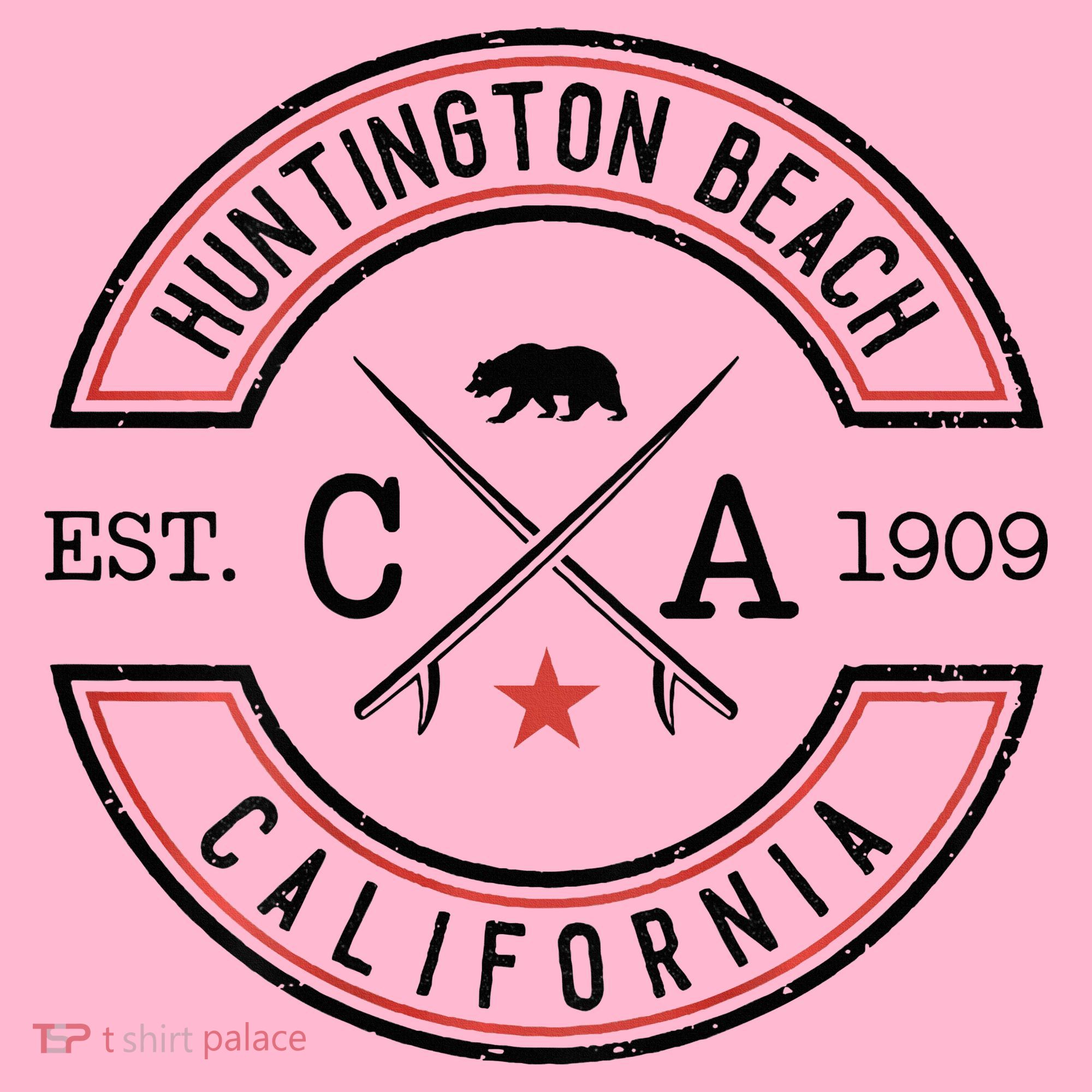 Huntington Beach California Ca Retro Surfer Coaster