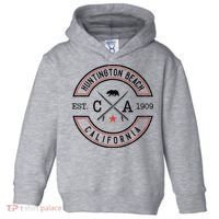 Huntington Beach California Ca Retro Surfer Toddler Hoodie thumb 0