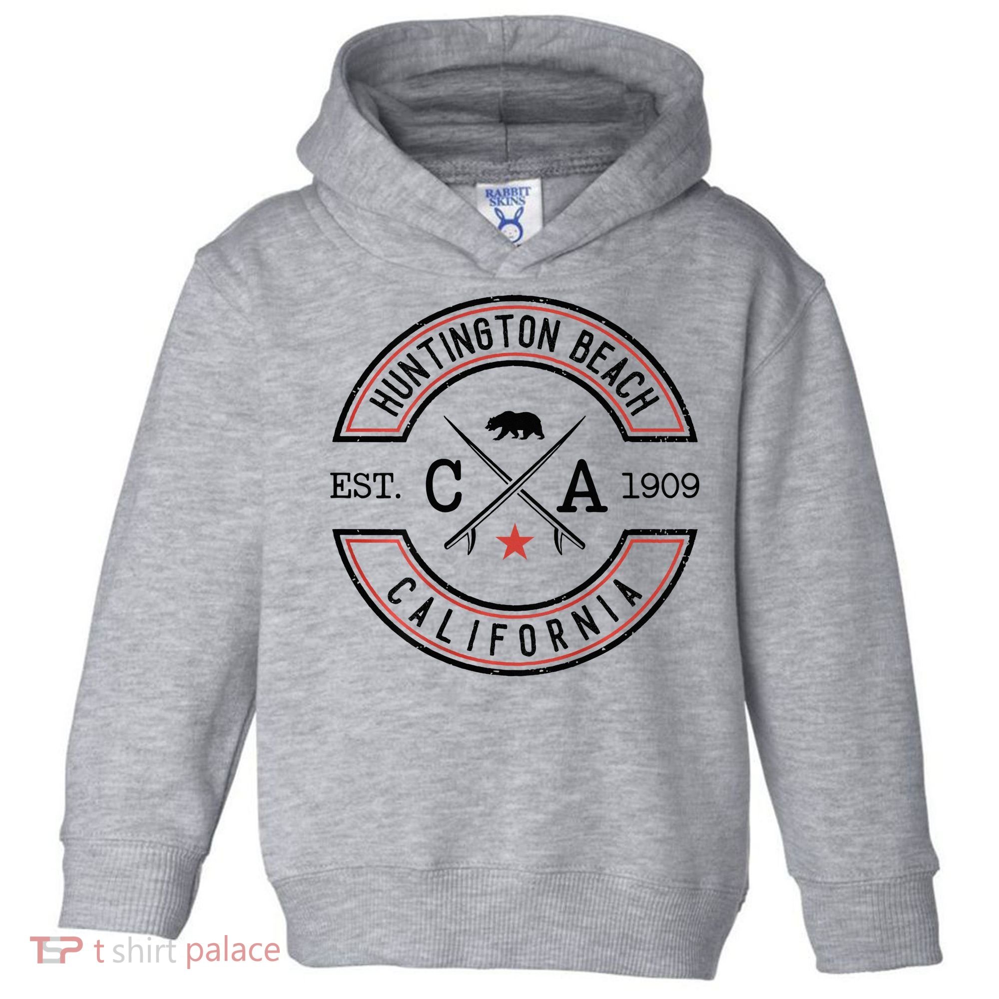Huntington Beach California Ca Retro Surfer Toddler Hoodie