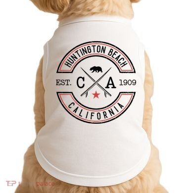 Huntington Beach California Ca Retro Surfer Doggie Tank