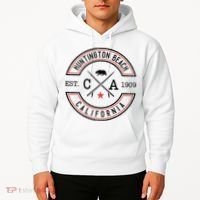 Huntington Beach California Ca Retro Surfer Hoodie thumb 2