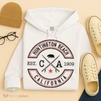 Huntington Beach California Ca Retro Surfer Hoodie thumb 4