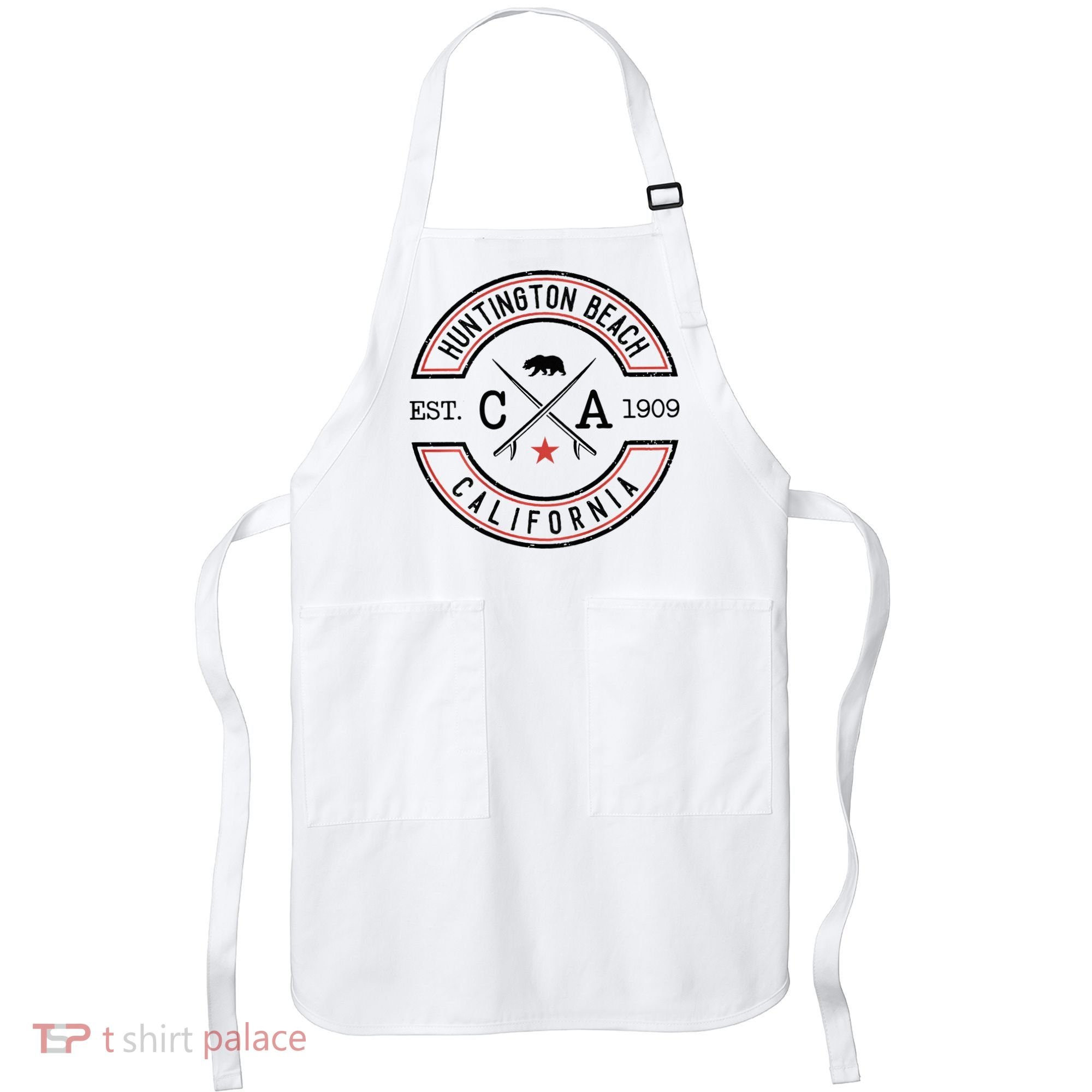 Huntington Beach California Ca Retro Surfer Apron
