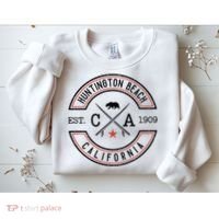 Huntington Beach California Ca Retro Surfer Sweatshirt thumb 2