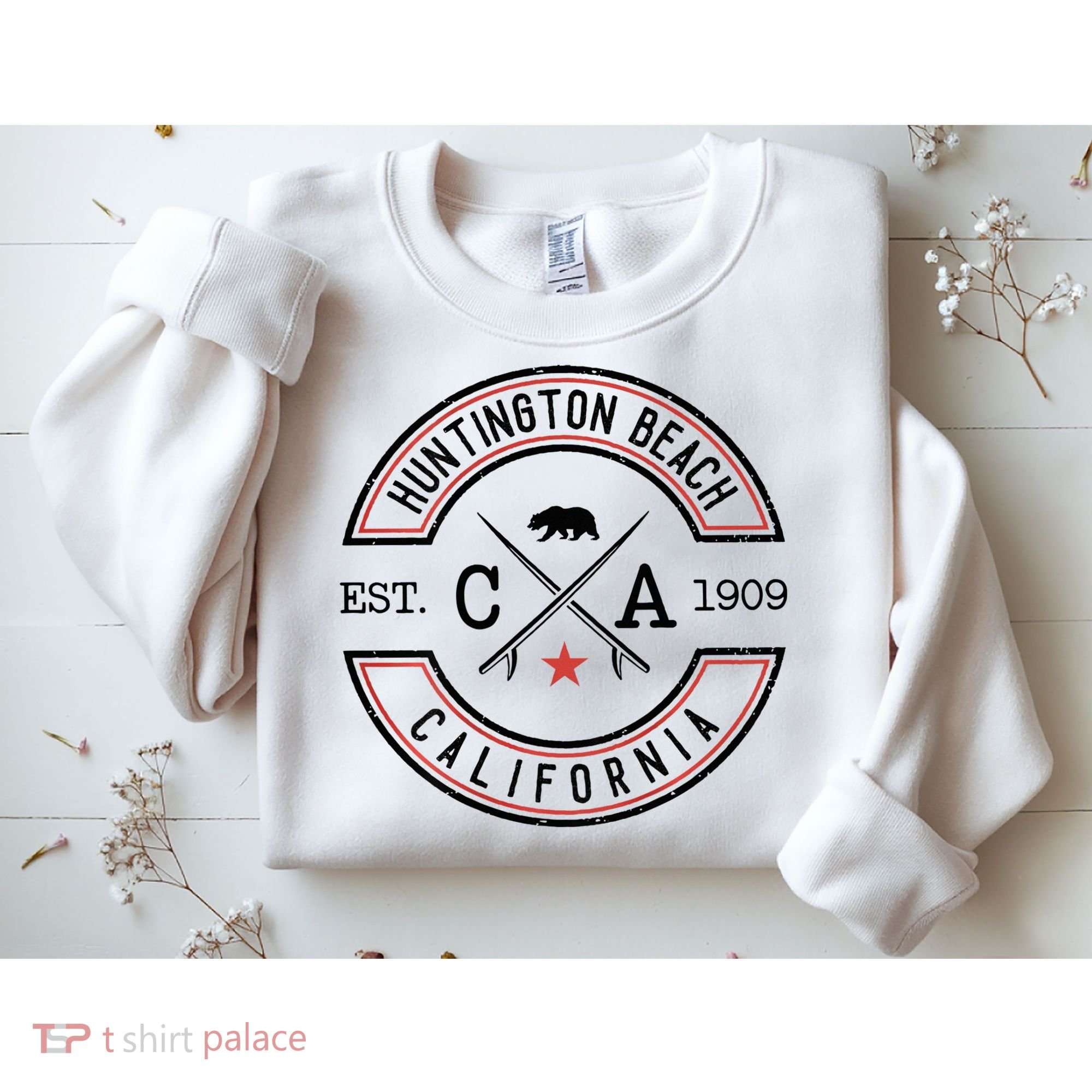 Huntington Beach California Ca Retro Surfer Sweatshirt