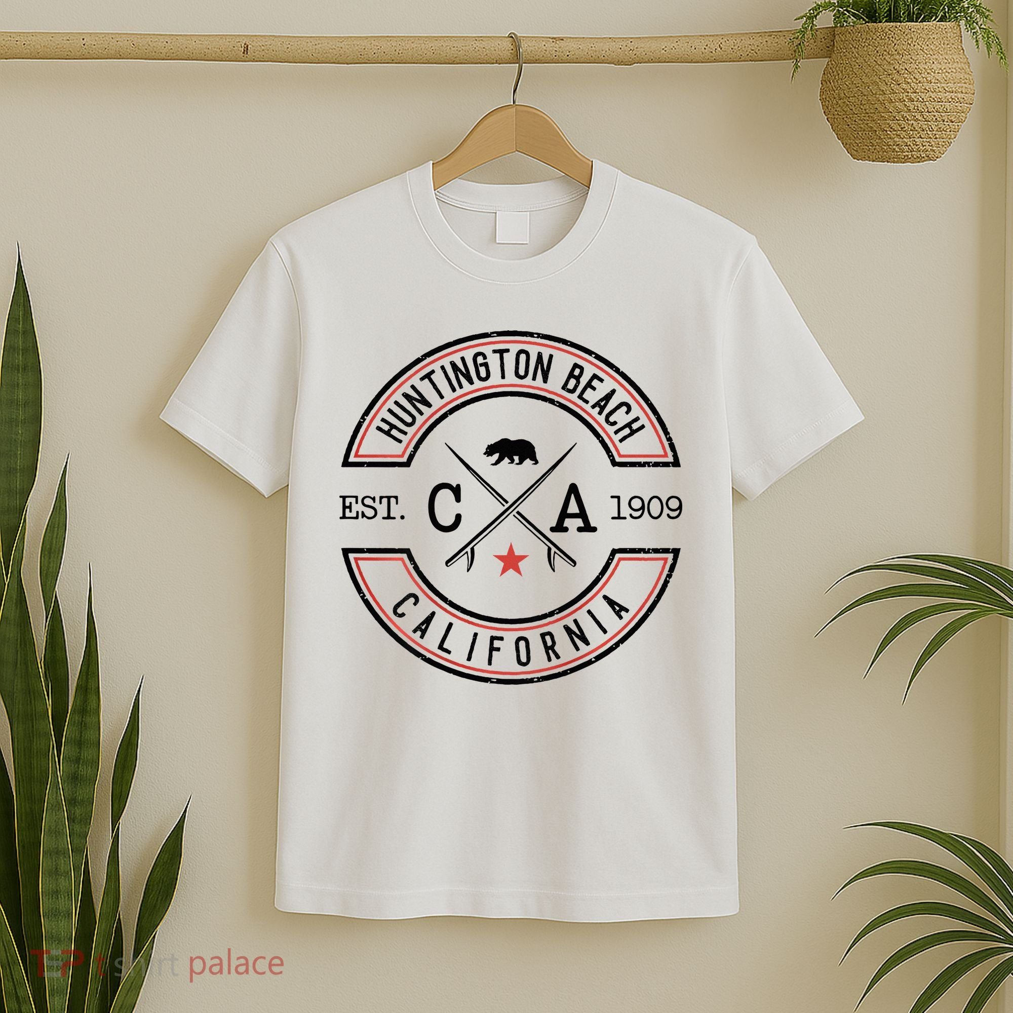 Huntington Beach California Ca Retro Surfer T-Shirt