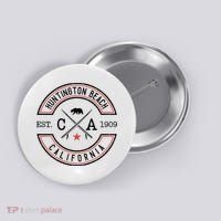 Huntington Beach California Ca Retro Surfer Button thumb 0