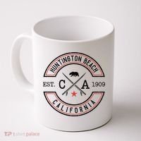 Huntington Beach California Ca Retro Surfer Coffee Mug thumb 0