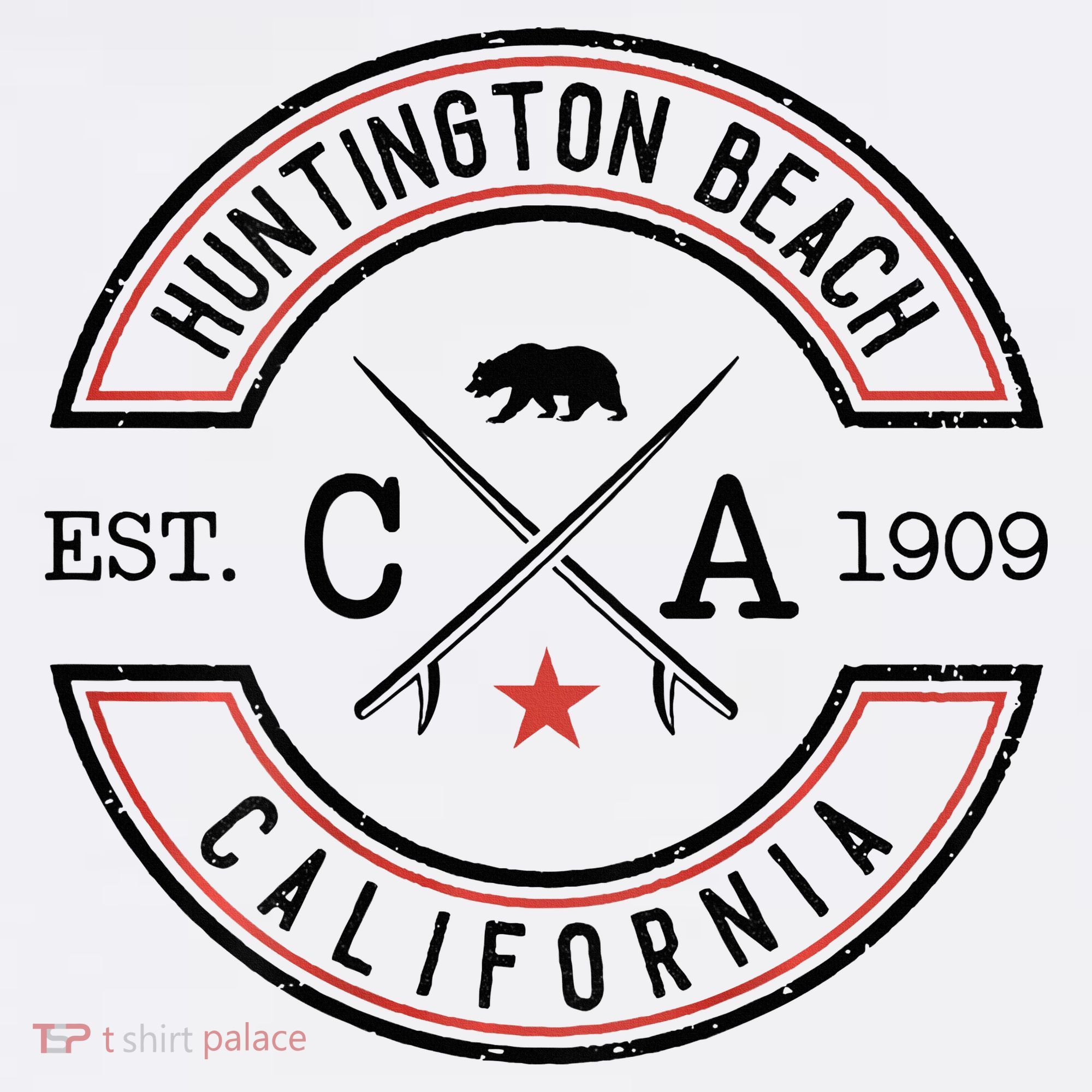 Huntington Beach California Ca Retro Surfer Women's Hoodie