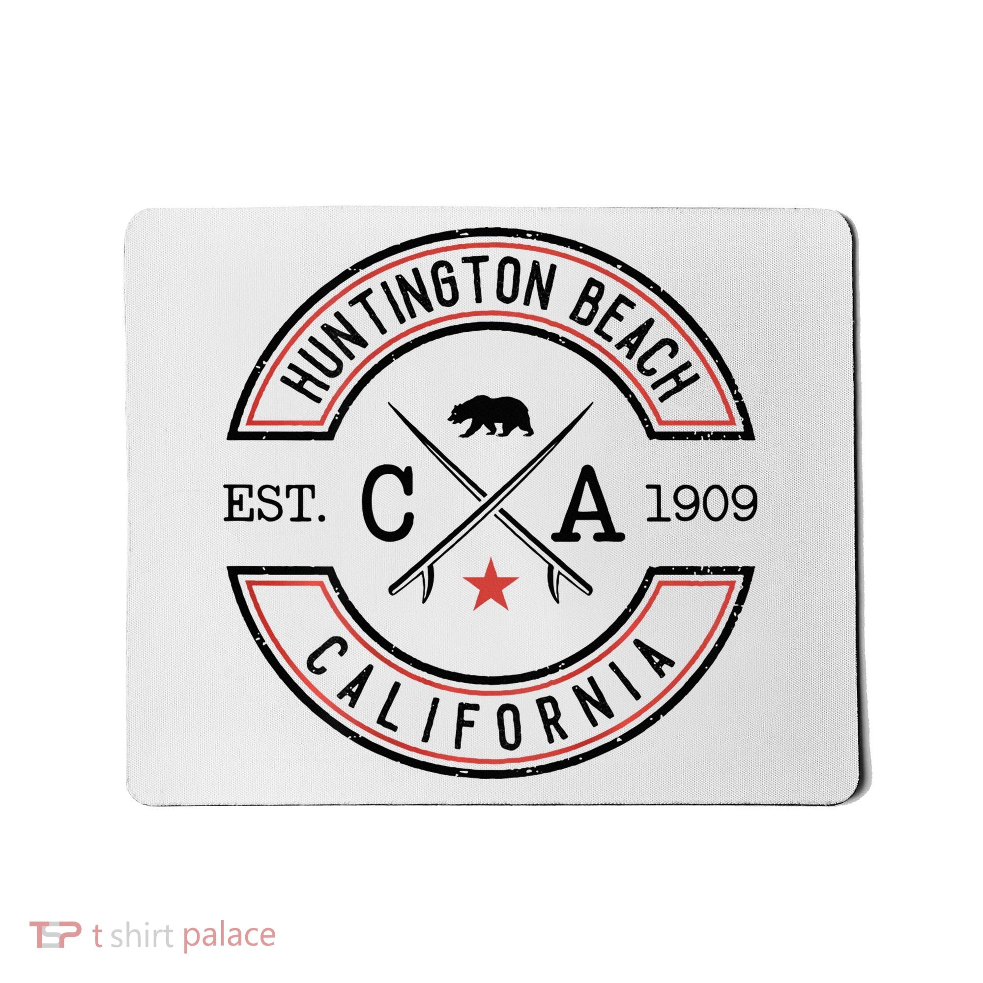 Huntington Beach California Ca Retro Surfer Mousepad