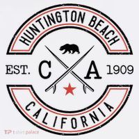 Huntington Beach California Ca Retro Surfer Baby Bodysuit thumb 2
