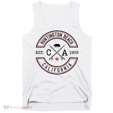 Huntington Beach California Ca Retro Surfer Tank Top
