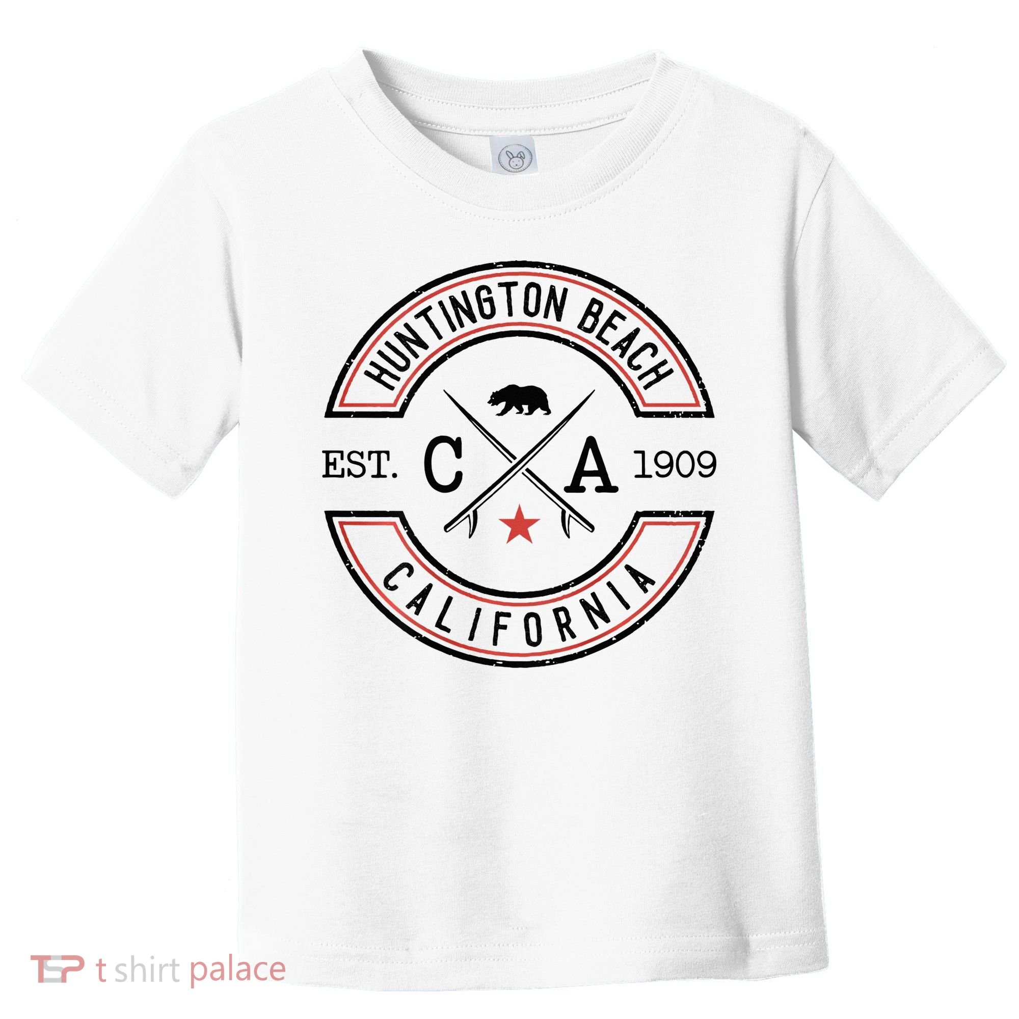 Huntington Beach California Ca Retro Surfer Toddler T-Shirt