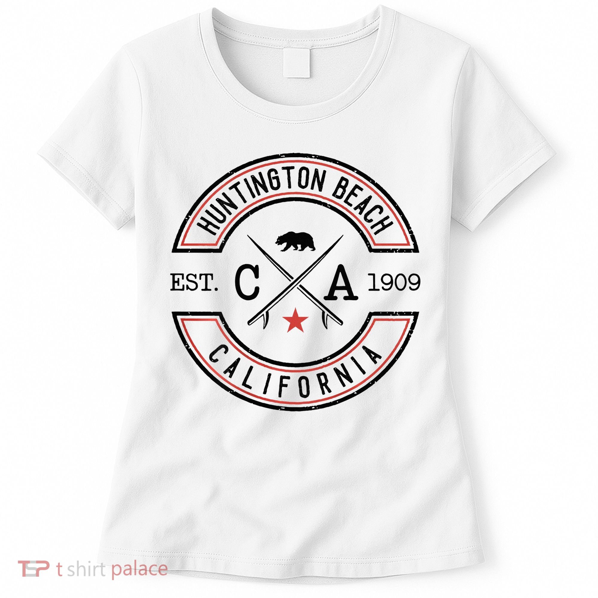 Huntington Beach California Ca Retro Surfer Women's T-Shirt
