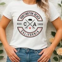 Huntington Beach California Ca Retro Surfer Women's T-Shirt thumb 2
