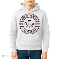 Huntington Beach California Ca Retro Surfer Kids Hoodie thumb 4