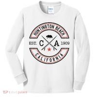 Huntington Beach California Ca Retro Surfer Kids Long Sleeve Shirt thumb 0
