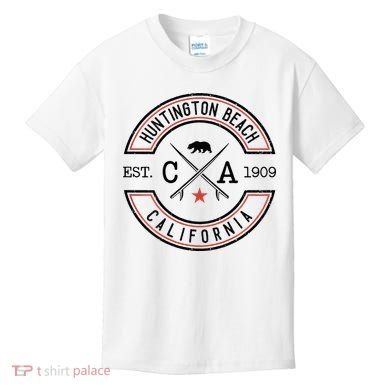 Huntington Beach California Ca Retro Surfer Kids T-Shirt