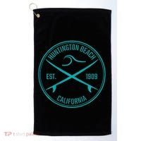 Huntington Beach California Surfer Golf Towel thumb 0
