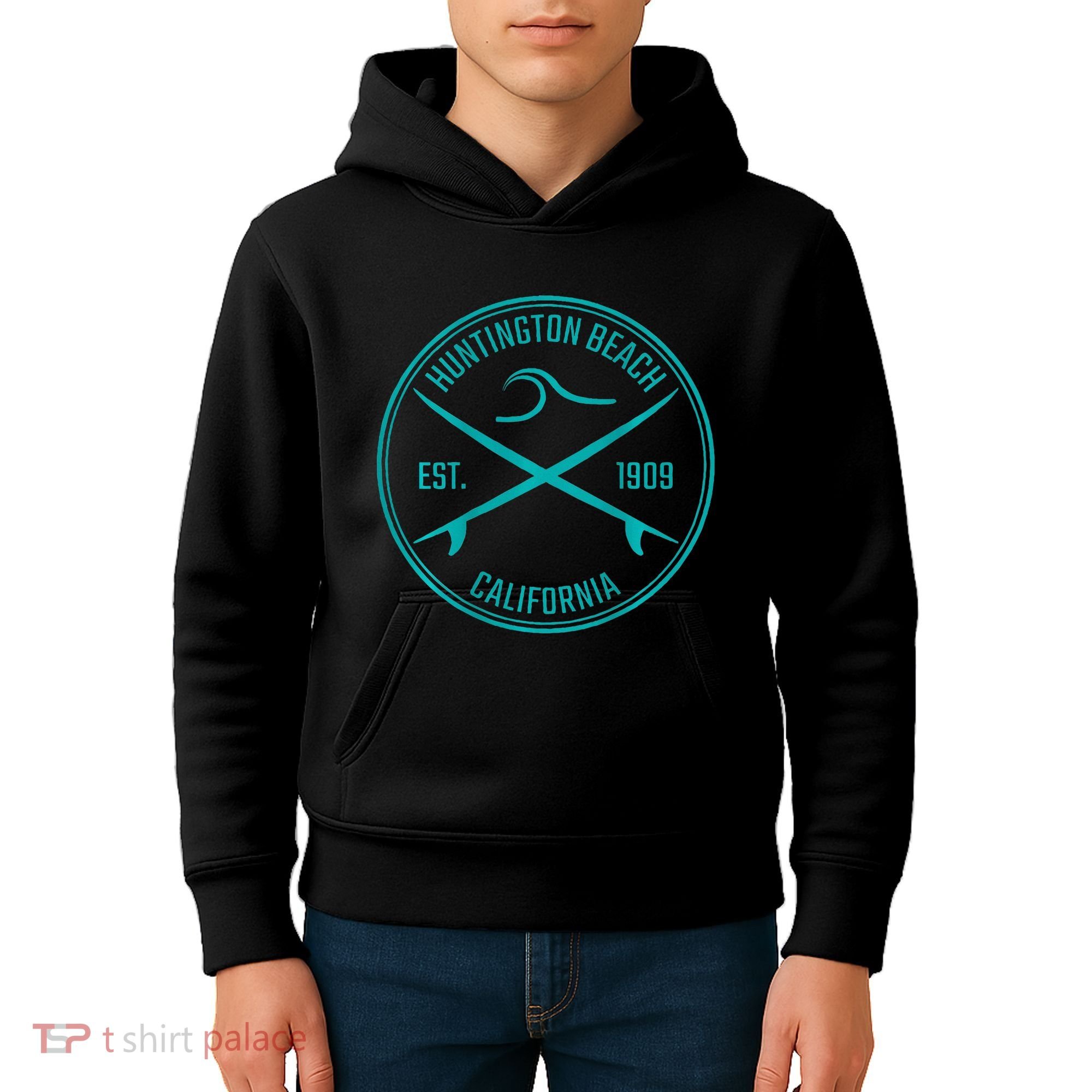 Huntington Beach California Surfer Kids Hoodie