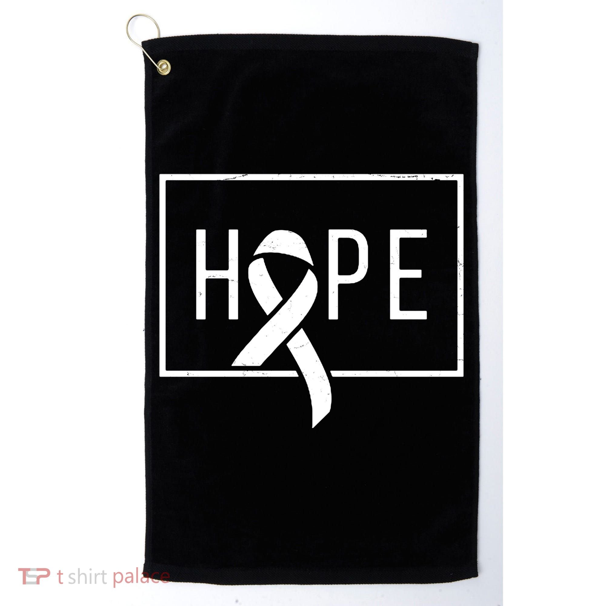 Hope Breast Cancer Awareness Ribbon Golf Towel