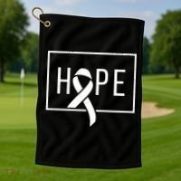 Hope Breast Cancer Awareness Ribbon Golf Towel thumb 1