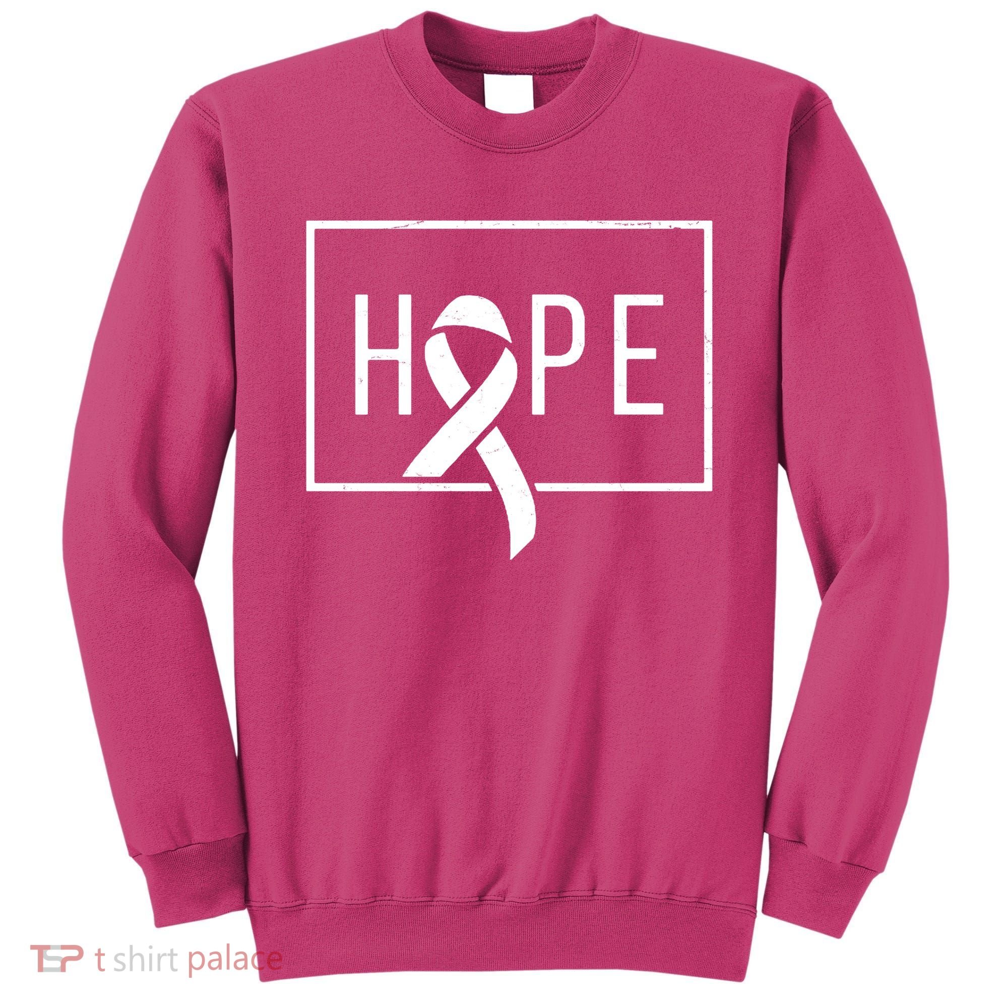 Hope Breast Cancer Awareness Ribbon Sweatshirt