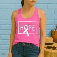 Hope Breast Cancer Awareness Ribbon Women's Tank Top thumb 2