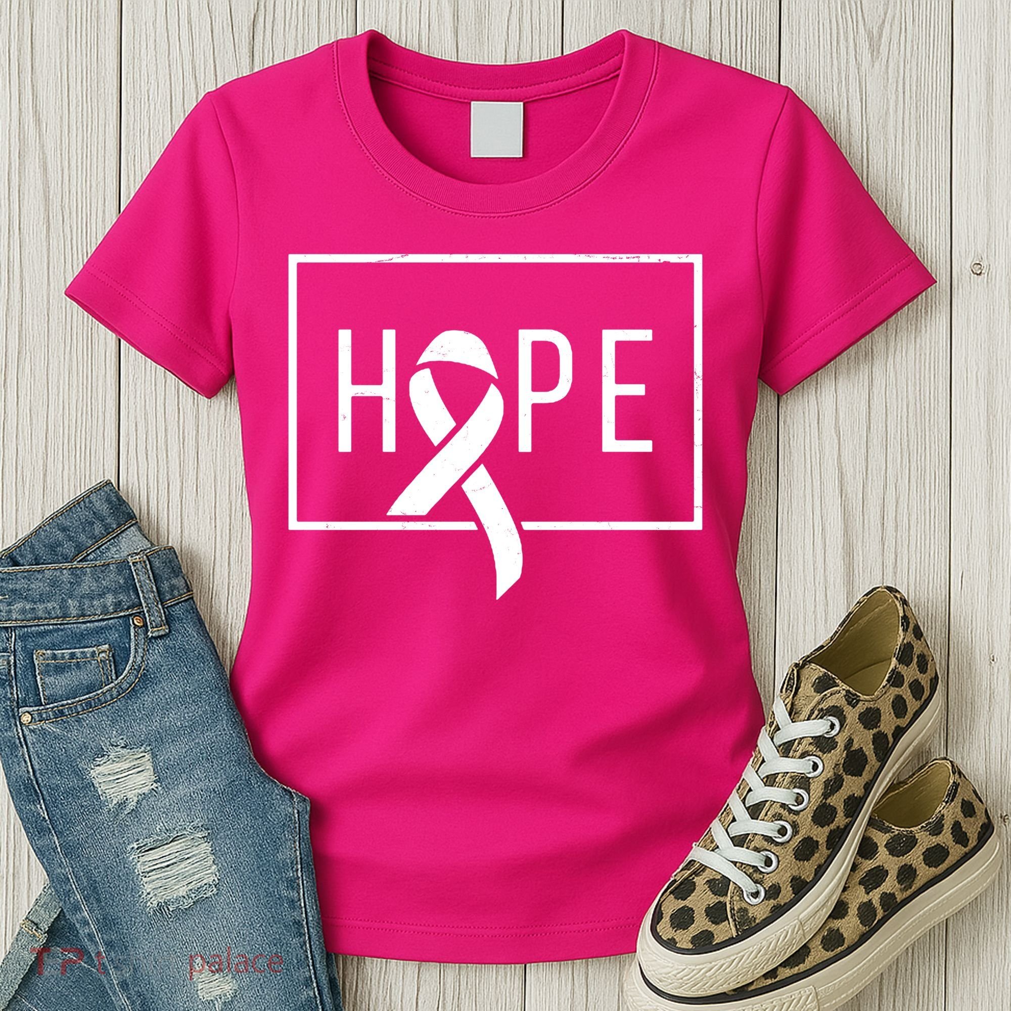 Hope Breast Cancer Awareness Ribbon Women's T-Shirt