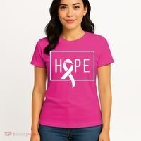 Hope Breast Cancer Awareness Ribbon Women's T-Shirt thumb 4