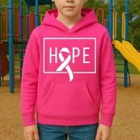 Hope Breast Cancer Awareness Ribbon Kids Hoodie thumb 2