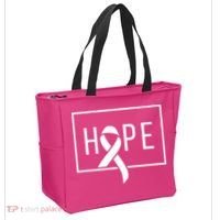 Hope Breast Cancer Awareness Ribbon Tote Bag thumb 2