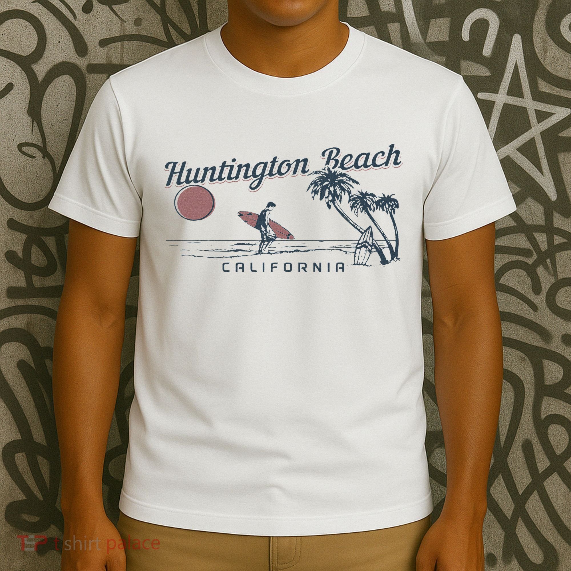 Huntington Beach California Surf Vintage Surfer T-Shirt