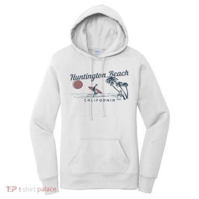 Huntington Beach California Surf Vintage Surfer Women's Hoodie