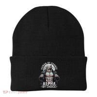 Human By Chance Alpha By Choice Alpha Wolf Meme Beanie thumb 0