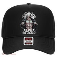 Human By Chance Alpha By Choice Alpha Wolf Meme Hat thumb 0