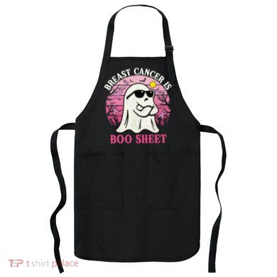 Halloween Breast Cancer Is Boo Sheet Groovy Spooky Mom Apron