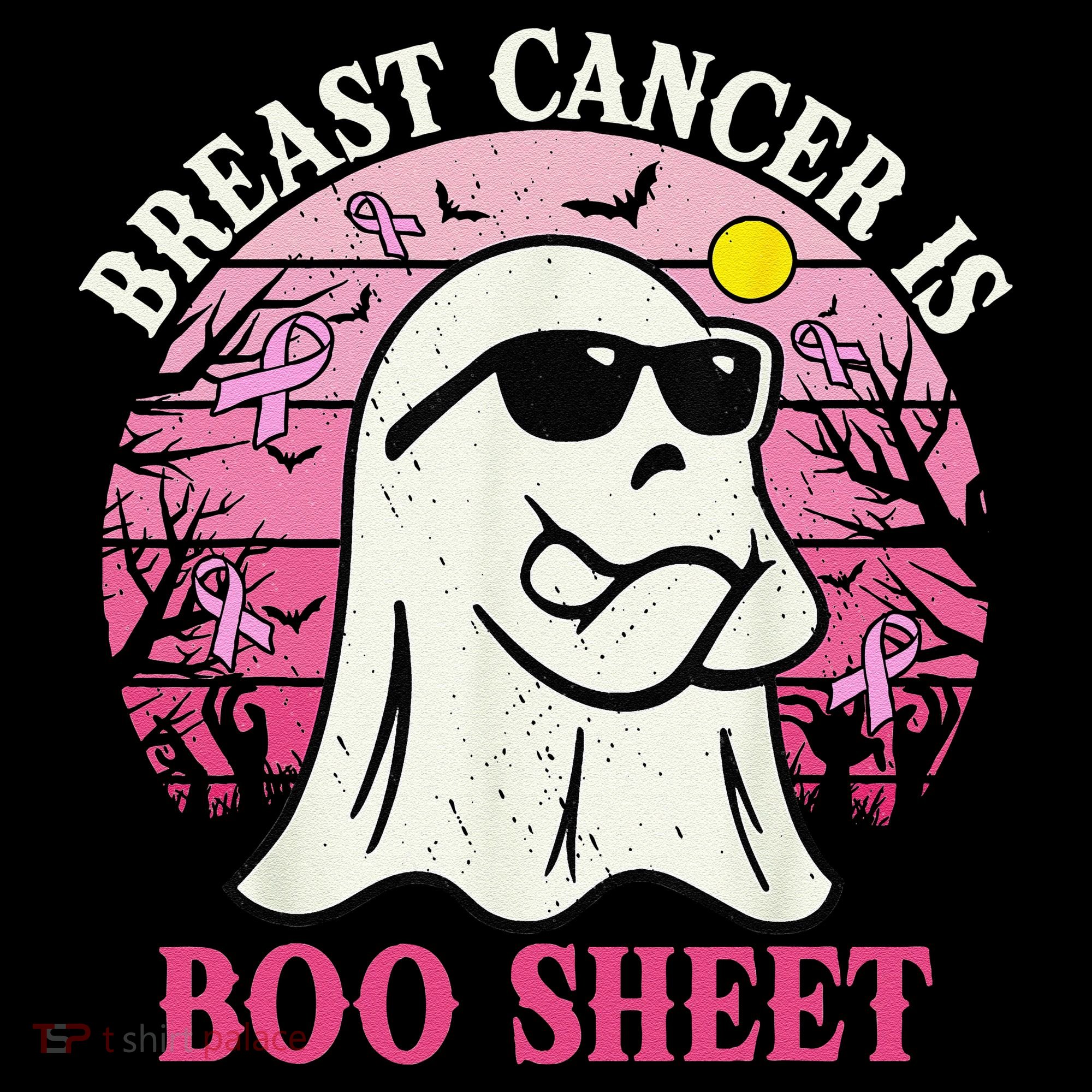 Halloween Breast Cancer Is Boo Sheet Groovy Spooky Mom Coffee Mug