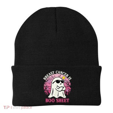 Halloween Breast Cancer Is Boo Sheet Groovy Spooky Mom Beanie